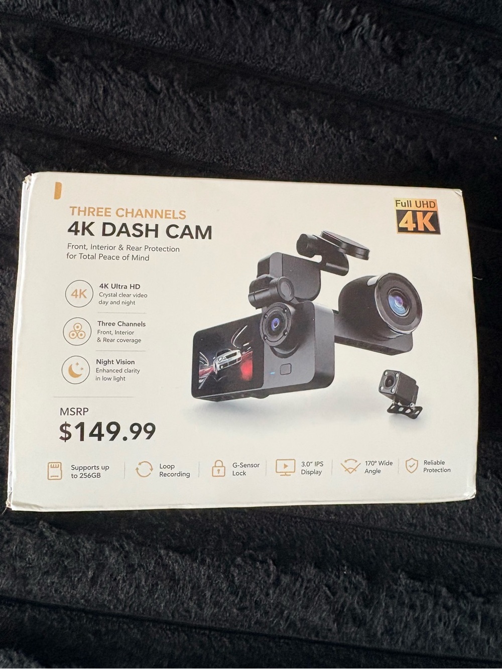 Three-Channel 4K Dash Cam - Black